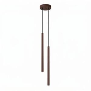 Pastelo Twin Cylinder Pendant Light - Brown Uncategorized Great Lighting UK Ltd