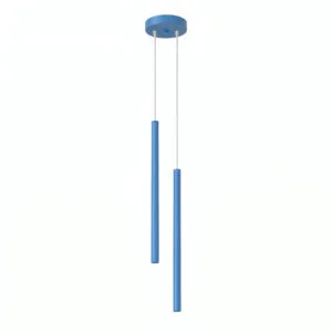 Pastelo Twin Cylinder Pendant Light - Azure Cylinder & Pendant Clusters Great Lighting UK Ltd