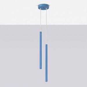 Pastelo Twin Cylinder Pendant Light - Azure Uncategorized Great Lighting UK Ltd