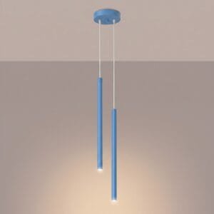 Pastelo Twin Cylinder Pendant Light - Azure Uncategorized Great Lighting UK Ltd