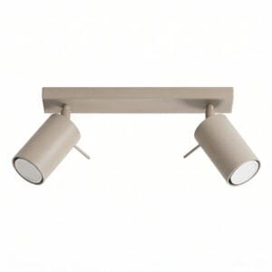 Ring 2-Light Ceiling Bar - Taupe Uncategorized Great Lighting UK Ltd