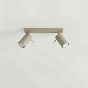 Ring 2-Light Ceiling Bar - Taupe Uncategorized Great Lighting UK Ltd