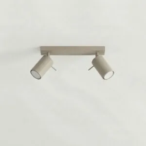 Ring 2-Light Ceiling Bar - Taupe 2 Light Spotlight Great Lighting UK Ltd