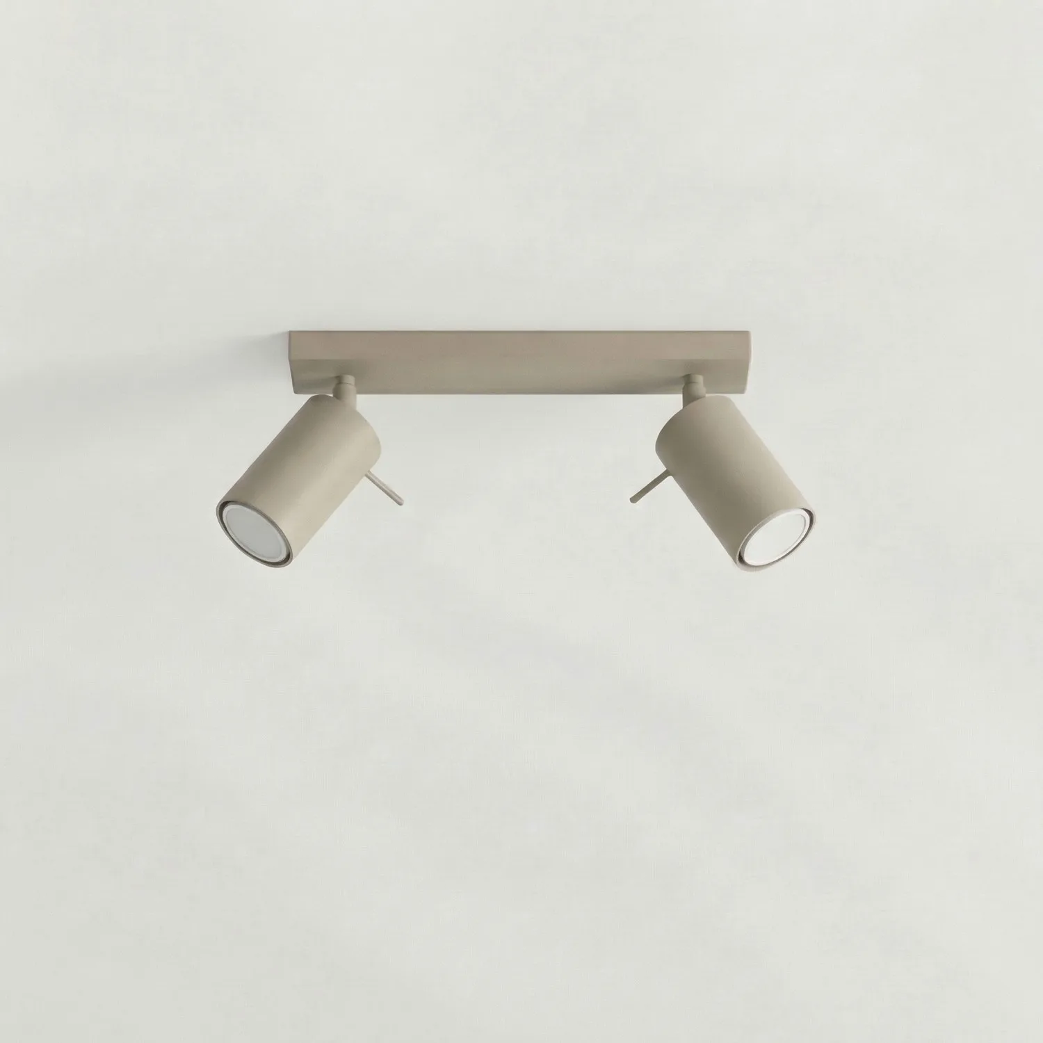 Ring 2-Light Ceiling Bar - Taupe 2 Light Spotlight Great Lighting UK Ltd