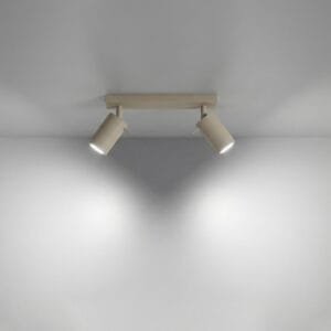 Ring 2-Light Ceiling Bar - Taupe Uncategorized Great Lighting UK Ltd
