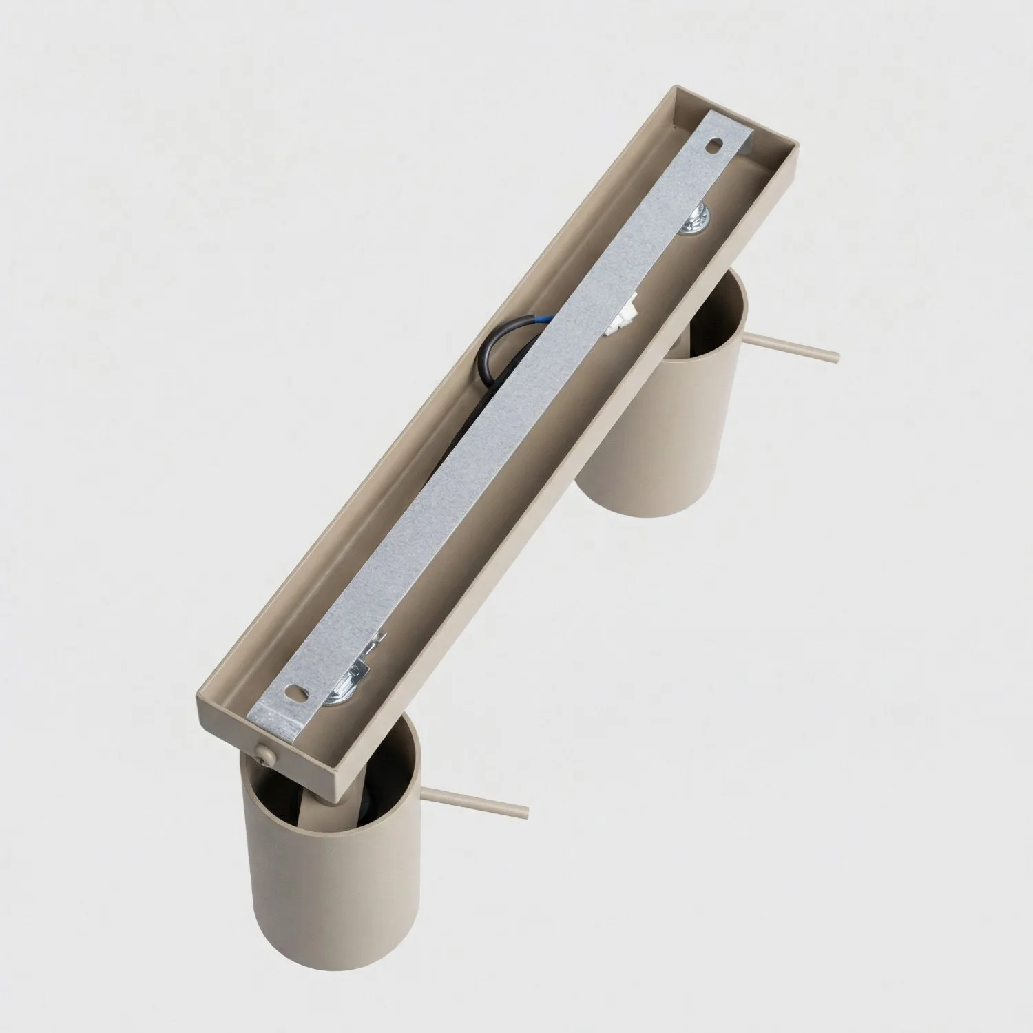 Ring 2-Light Ceiling Bar - Taupe 2 Light Spotlight Great Lighting UK Ltd