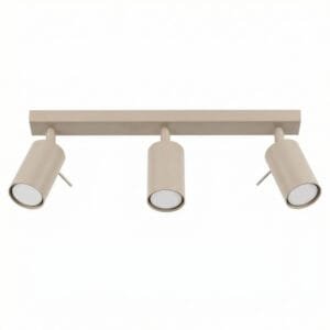 Ring 3-Light Ceiling Bar - Taupe 3 Light Spotlights Great Lighting UK Ltd