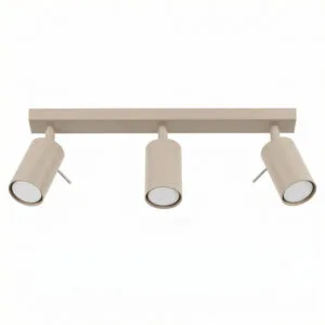 Ring 3-Light Ceiling Bar - Taupe 3 Light Spotlights Great Lighting UK Ltd
