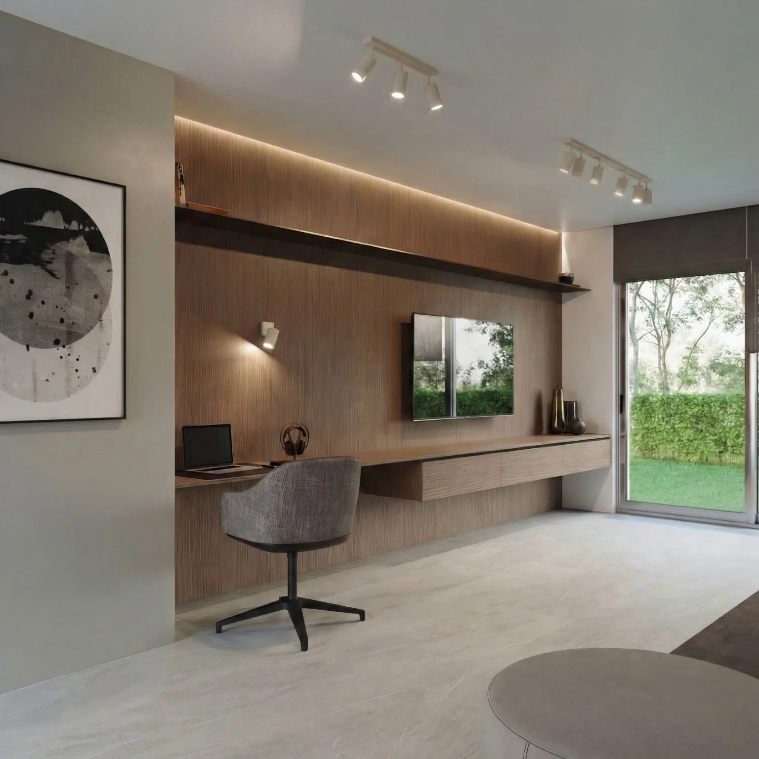 Ring 3-Light Ceiling Bar - Taupe 3 Light Spotlights Great Lighting UK Ltd