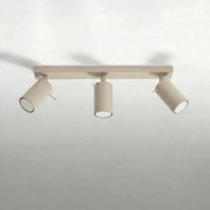 Ring 3-Light Ceiling Bar - Taupe 3 Light Spotlights Great Lighting UK Ltd