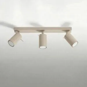 Ring 3-Light Ceiling Bar - Taupe 3 Light Spotlights Great Lighting UK Ltd