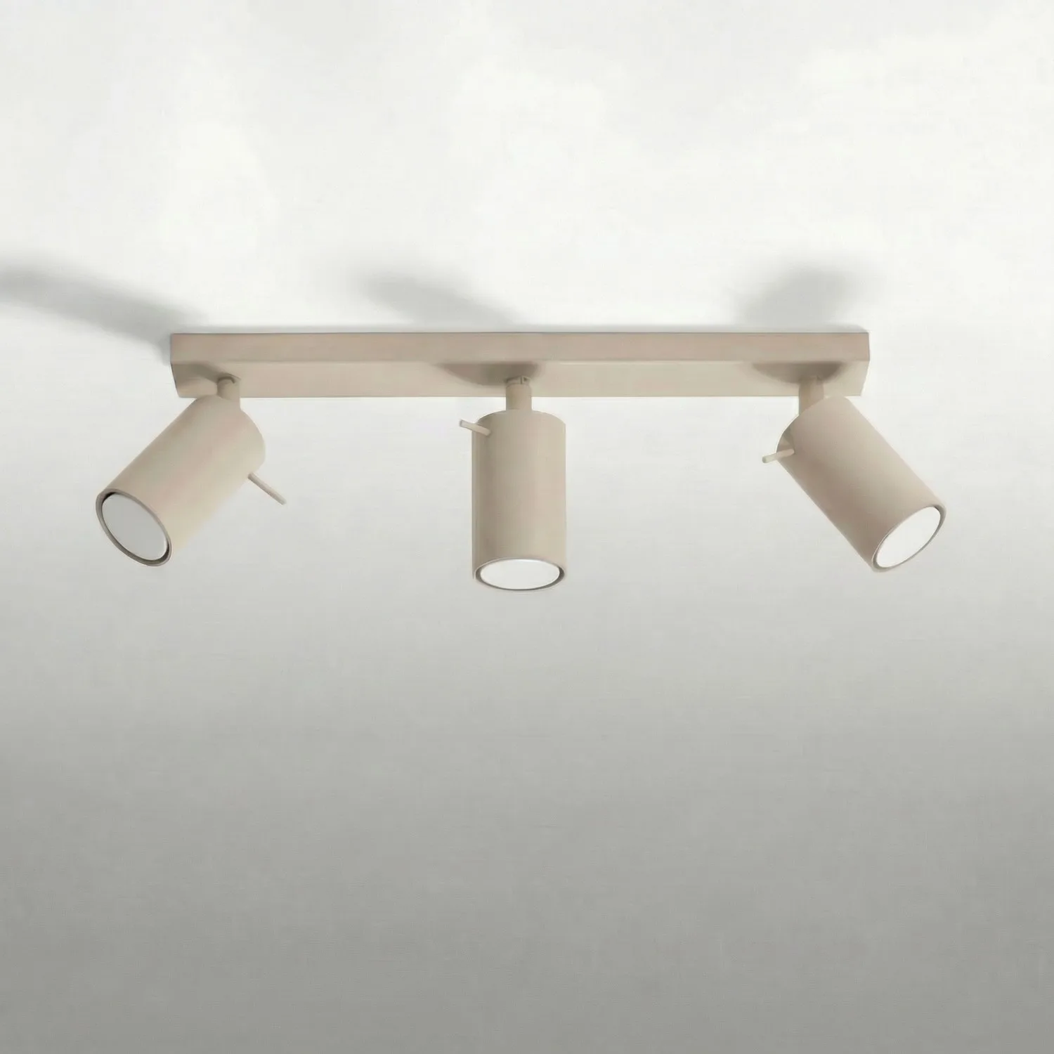 Ring 3-Light Ceiling Bar - Taupe 3 Light Spotlights Great Lighting UK Ltd