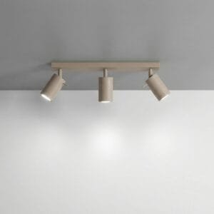 Ring 3-Light Ceiling Bar - Taupe 3 Light Spotlights Great Lighting UK Ltd