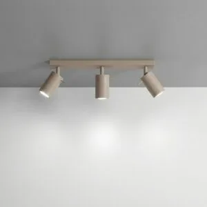 Ring 3-Light Ceiling Bar - Taupe 3 Light Spotlights Great Lighting UK Ltd