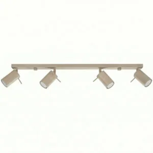 Ring 4-Light Ceiling Bar - Taupe Uncategorized Great Lighting UK Ltd