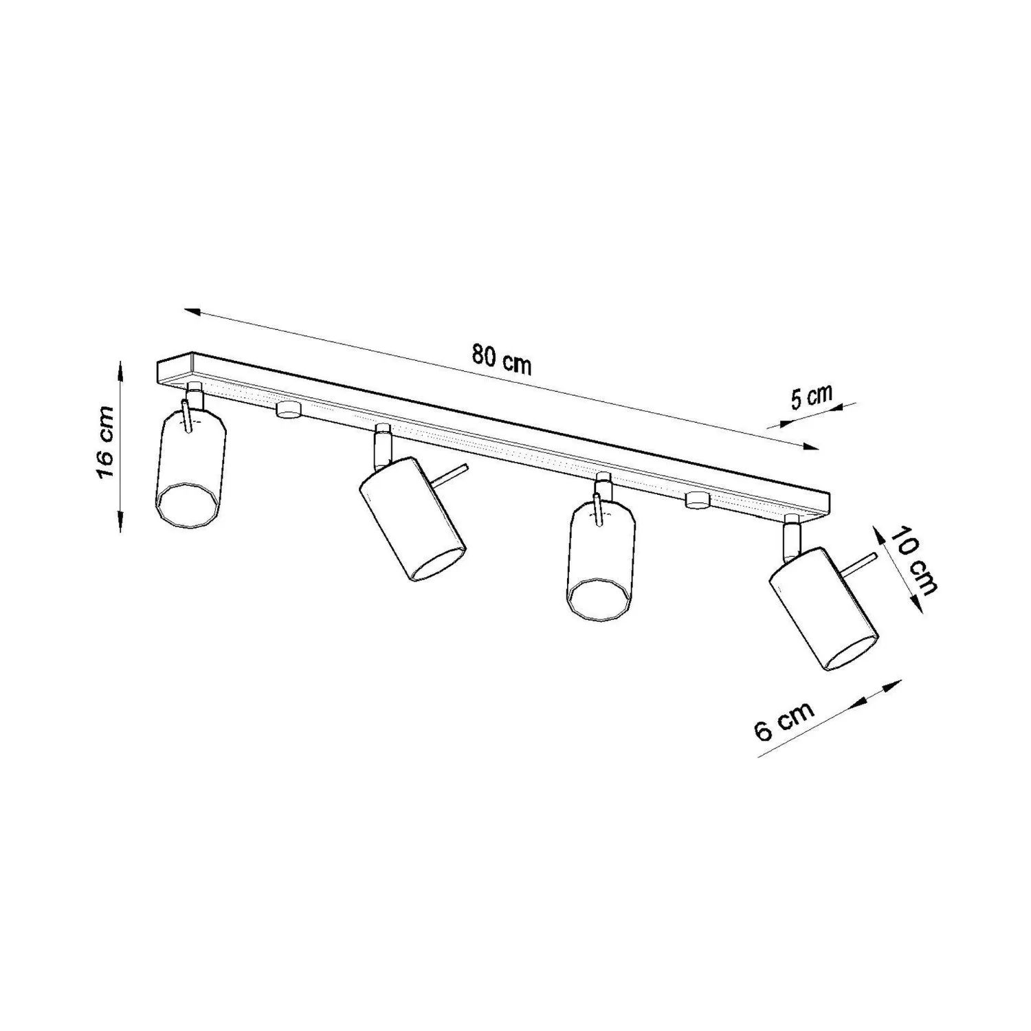 Ring 4-Light Ceiling Bar - Taupe Uncategorized Great Lighting UK Ltd