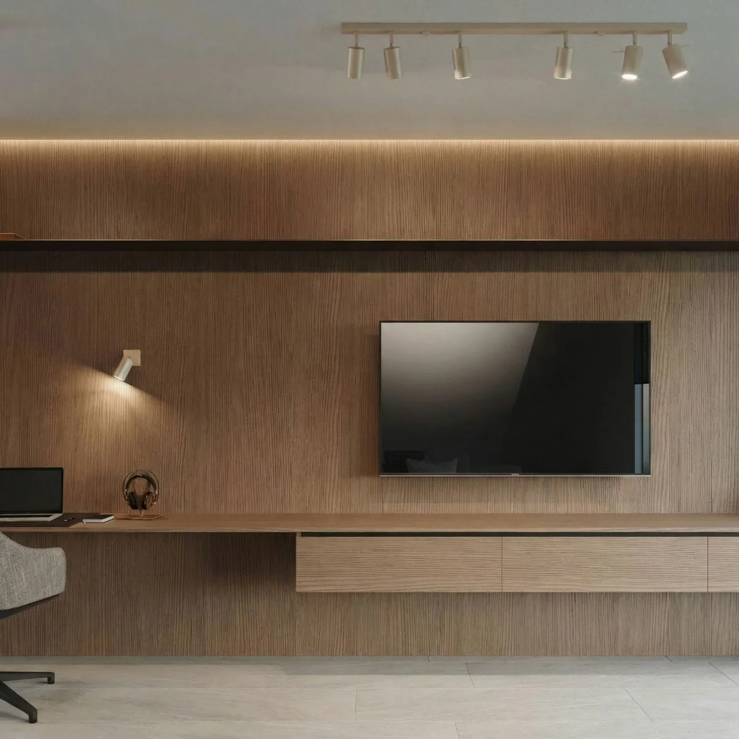 Ring 4-Light Ceiling Bar - Taupe Uncategorized Great Lighting UK Ltd