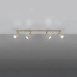 Ring 4-Light Ceiling Bar - Taupe Uncategorized Great Lighting UK Ltd
