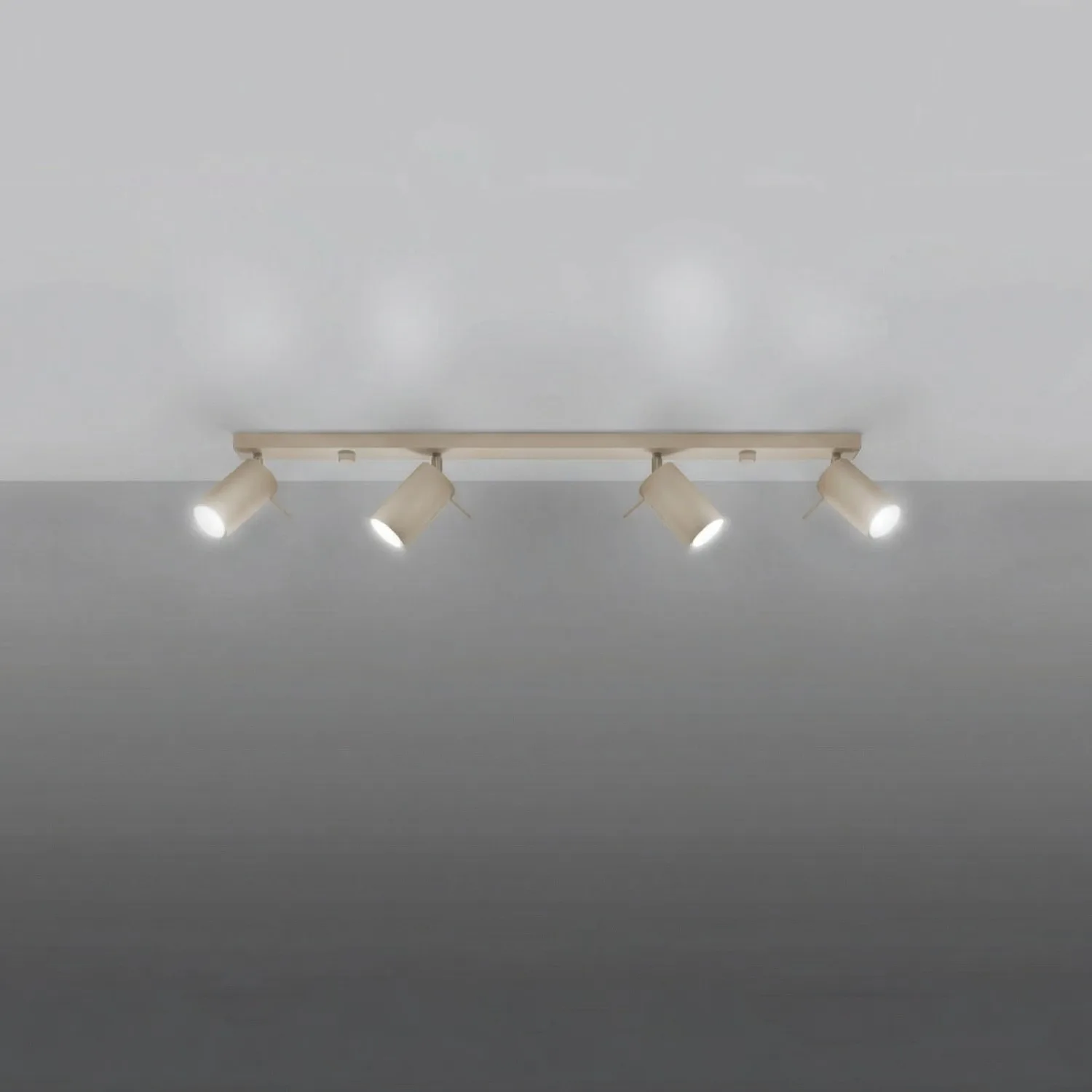 Ring 4-Light Ceiling Bar - Taupe Uncategorized Great Lighting UK Ltd