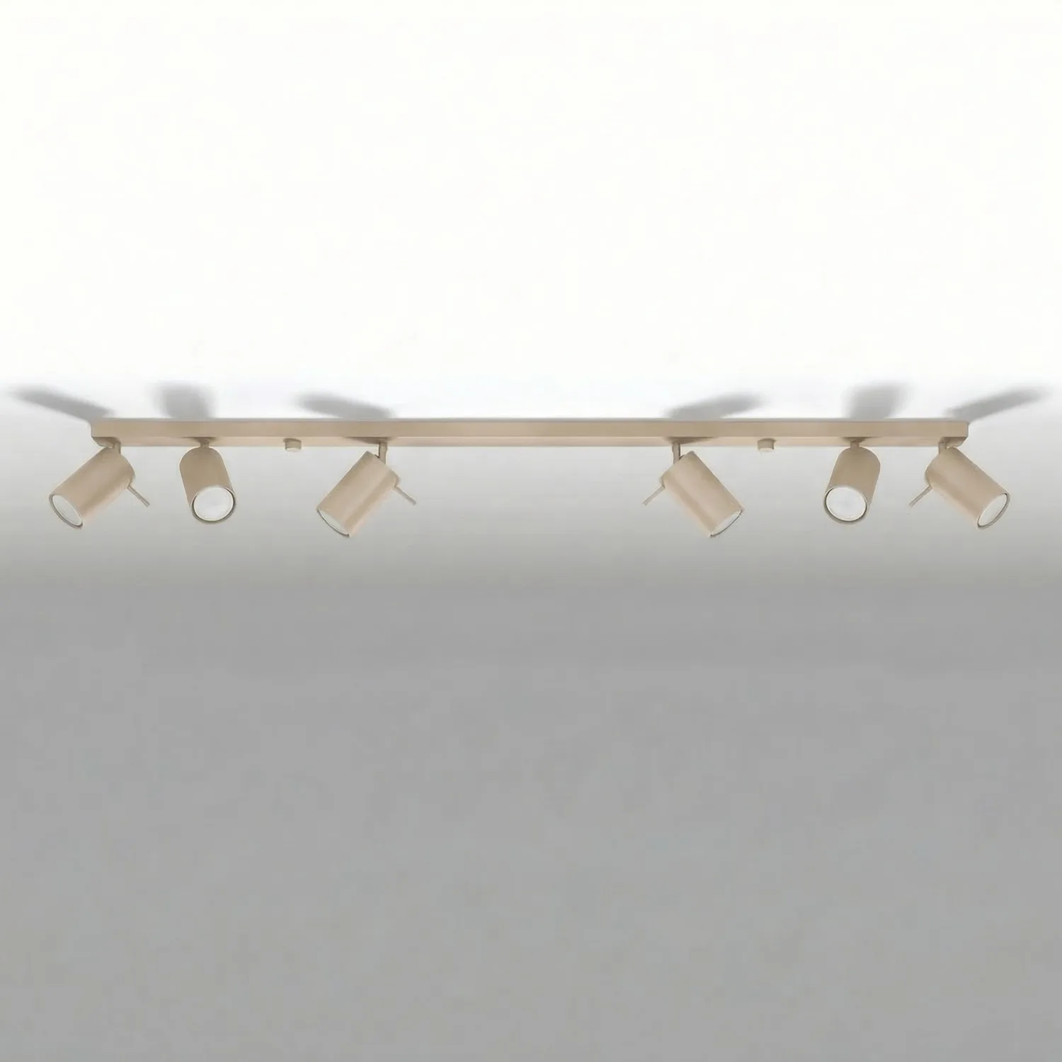 Ring 6-Light Ceiling Bar - Taupe Uncategorized Great Lighting UK Ltd
