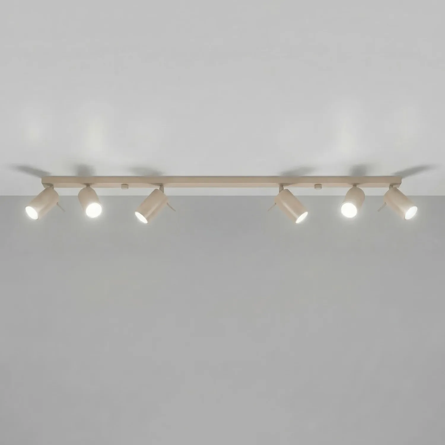 Ring 6-Light Ceiling Bar - Taupe Uncategorized Great Lighting UK Ltd