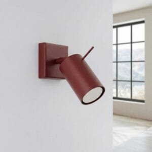 Ring Wall Spotlight - Burgundy Uncategorized Great Lighting UK Ltd