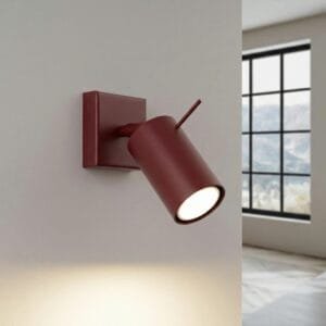 Ring Wall Spotlight - Burgundy Uncategorized Great Lighting UK Ltd