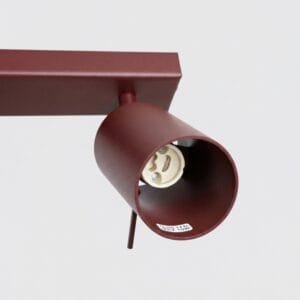 Ring 2-Light Ceiling Bar - Burgundy Uncategorized Great Lighting UK Ltd