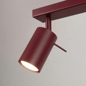 Ring 2-Light Ceiling Bar - Burgundy Uncategorized Great Lighting UK Ltd
