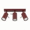 Ring 3-Light Ceiling Bar - Burgundy Uncategorized Great Lighting UK Ltd