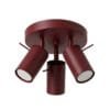 Ring 3-Light Ceiling Cluster - Burgundy Uncategorized Great Lighting UK Ltd