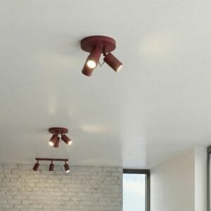 Ring 3-Light Ceiling Cluster - Burgundy Uncategorized Great Lighting UK Ltd