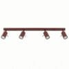 Ring 4-Light Ceiling Bar - Burgundy Uncategorized Great Lighting UK Ltd