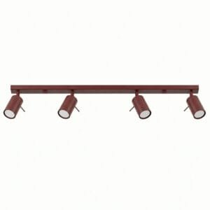Ring 4-Light Ceiling Bar - Burgundy Uncategorized Great Lighting UK Ltd