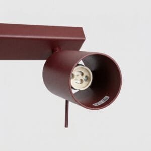Ring 4-Light Ceiling Bar - Burgundy Uncategorized Great Lighting UK Ltd