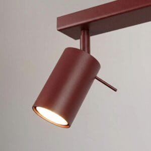 Ring 4-Light Ceiling Bar - Burgundy Uncategorized Great Lighting UK Ltd