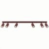 Ring 6-Light Ceiling Bar - Burgundy Uncategorized Great Lighting UK Ltd