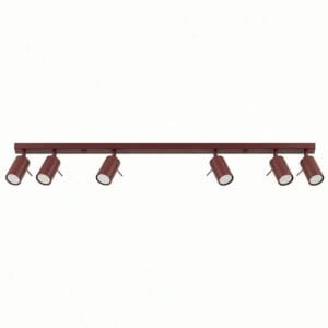 Ring 6-Light Ceiling Bar - Burgundy Uncategorized Great Lighting UK Ltd