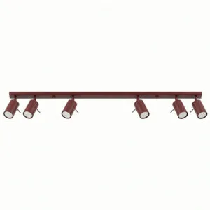 Ring 6-Light Ceiling Bar - Burgundy 6 Light Spotlights Great Lighting UK Ltd