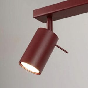Ring 6-Light Ceiling Bar - Burgundy Uncategorized Great Lighting UK Ltd