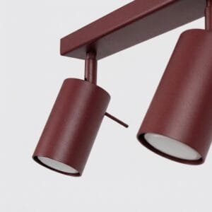Ring 6-Light Ceiling Bar - Burgundy Uncategorized Great Lighting UK Ltd