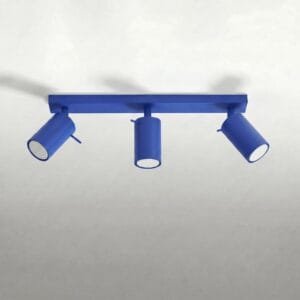 Ring 3-Light Ceiling Bar - Ultramarine Uncategorized Great Lighting UK Ltd