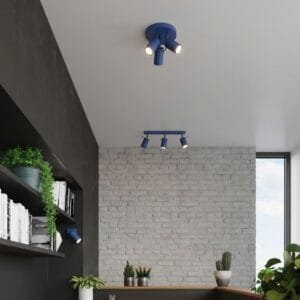 Ring 3-Light Ceiling Cluster - Ultramarine Uncategorized Great Lighting UK Ltd