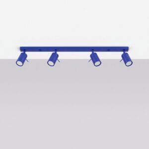 Ring 4-Light Ceiling Bar - Ultramarine Uncategorized Great Lighting UK Ltd