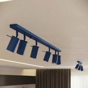 Ring 6-Light Ceiling Bar - Ultramarine Uncategorized Great Lighting UK Ltd
