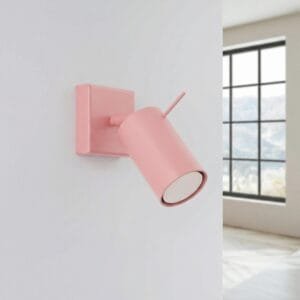Ring Wall Spotlight - Pink Uncategorized Great Lighting UK Ltd