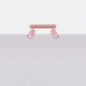 Ring 2-Light Ceiling Bar - Pink Uncategorized Great Lighting UK Ltd