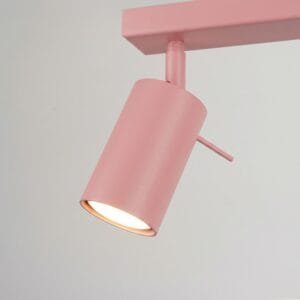 Ring 2-Light Ceiling Bar - Pink Uncategorized Great Lighting UK Ltd