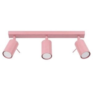 Ring 3-Light Ceiling Bar - Pink Uncategorized Great Lighting UK Ltd
