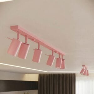 Ring 3-Light Ceiling Cluster - Pink Uncategorized Great Lighting UK Ltd